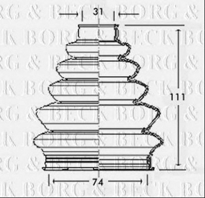 BORG & BECK bcb2327 -  Пыльник, приводной вал
